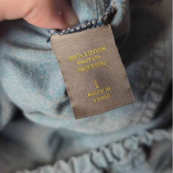 Zac Posen for Target denim chambray 100% cotton dress size L - Picture 11 of 12